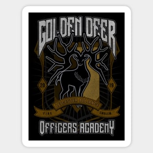 Golden Deer Crest Sticker